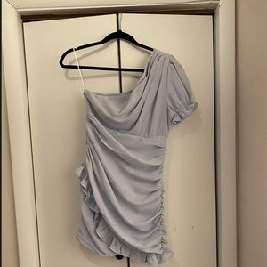 Hello Molly One Shoulder Light Blue Dress 
Size M